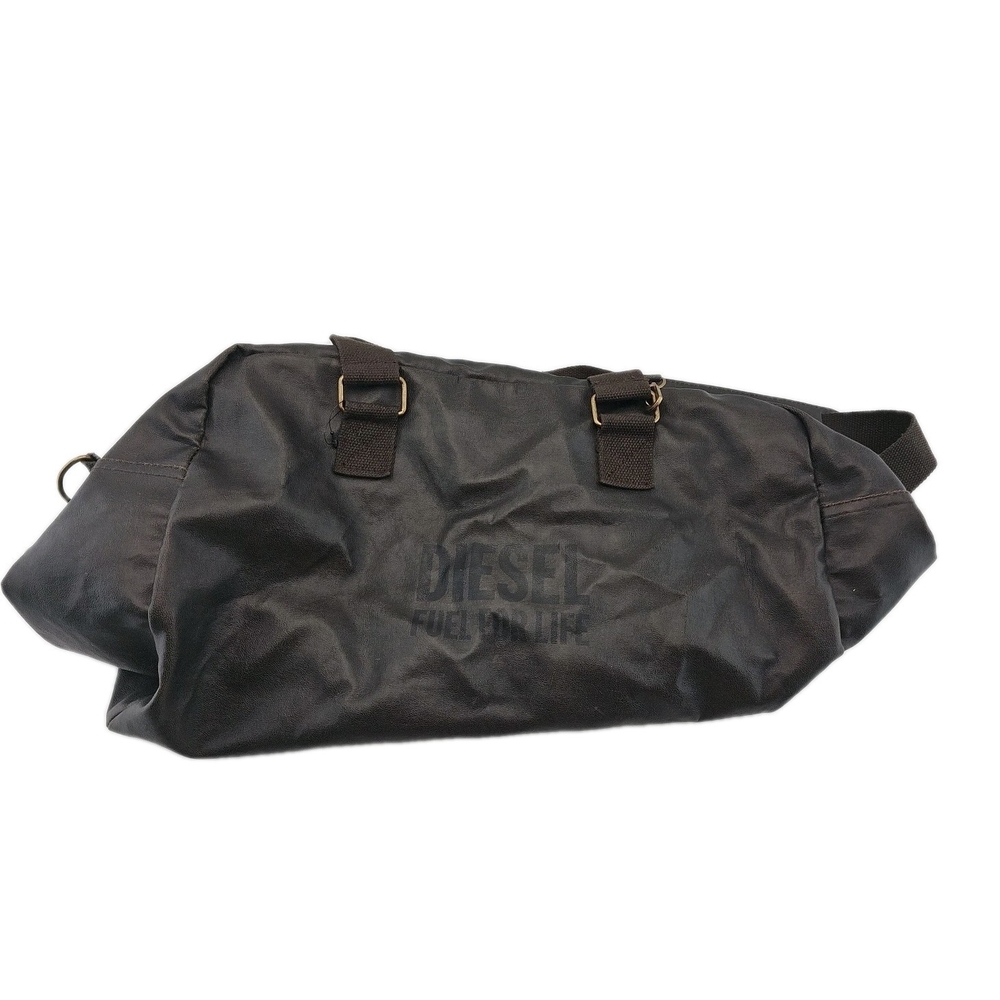Diesel Duffel Bag Leather Brown Fuel For Life. Travel ,Gym With Shoulder Strap